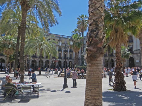 Placa Reial, Barcelona Spain
