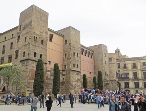 Roman Walls in Barcelona Spain