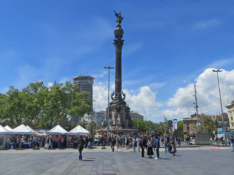 Columbus Monument in Barcelona Spain